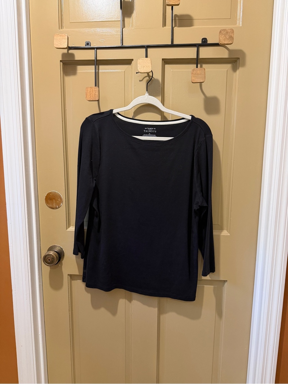 Talbots Black Long-Sleeve 100% Cotton Tee